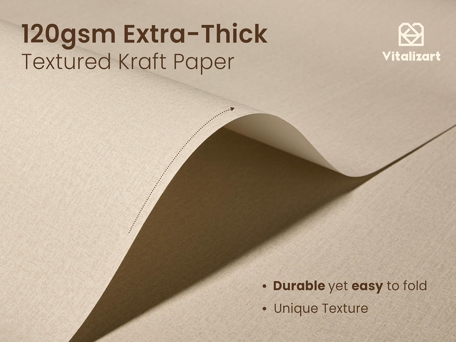 Vitalizart Textured Wrapping Paper Set 30" Roll Twine Ribbons & Tags Eco - Friendly Extra Thick(Beige Paper & Twine Ribbons Set) - Vitalizart