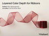 Vitalizart Pearly Wrapping Paper Set 17" × 197" w/ Satin Ribbon & Tags – Burgundy Red