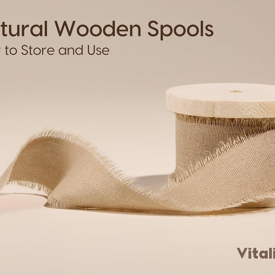 Vitalizart Ribbon Cotton Handmade Fringe 1" x 15 Yd Pure Natural Cotton Ribbons ( Nude & Ivory) - Vitalizart