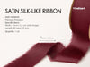Frayed Fringe Silk Satin Ribbon 1" x 30 Yard (Burgundy) - Vitalizart