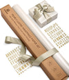 Vitalizart Pearlescent Holographic Wrapping Paper Set with Silky Satin Ribbon – White Paper & Sage RIbbons