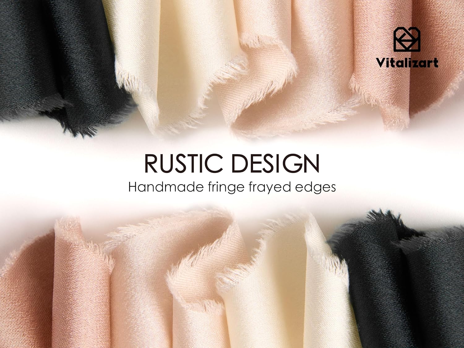 FRAYED FRINGE SILK SATIN RIBBON 1