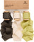 Frayed Fringe Crepe Silk Satin Ribbon 1" x 21 Yard (Green & White)