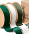 Double Faced Velvet Ribbon Set 1" x 15 Yd (Dark Green & White)