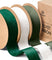 Double Faced Velvet Ribbon Set 1" x 15 Yd (Dark Green & White)