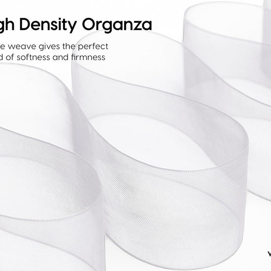 Organza Sheer Ribbon 1.5" x 30 Yd (White) - Vitalizart