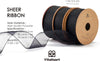 ORGANZA SHEER RIBBON 1“ X 30 YD (Black) - Vitalizart