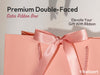 Vitalizart Paper Gift Bags With Ribbon Handles Set of 4 Pink Bulk Reusable For Gift Wrap 13" x10"x5"Large Size(Pink & Cream) - Vitalizart