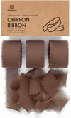 Chiffon Silk Ribbon 1" x 21 Yd (Brown) - Vitalizart