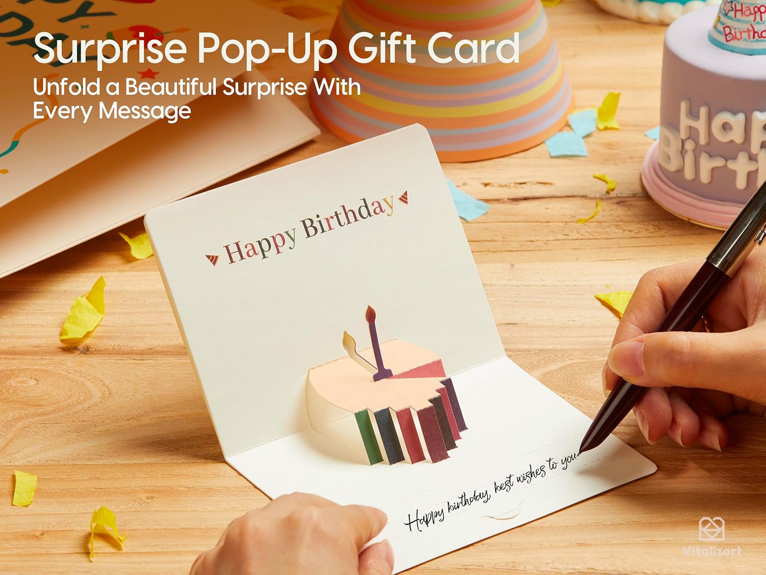 Vitalizart Birthday Paper Gift Bags w/ Ribbon Handles – Set of 2, （White, Kids Party Favors）