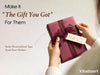 Vitalizart Pearly Wrapping Paper Set 17" × 197" w/ Satin Ribbon & Tags – Burgundy Red