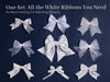 Vitalizart Luxury White Ribbon Set – 30 Yards(White 30 yd) - Vitalizart