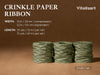 Vitalizart Crinkle Paper Ribbon 1.5" x 75 Yards, Reusable Recyclable Easy Tear(GREEN) - Vitalizart