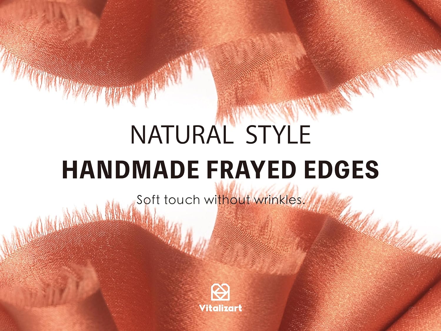 Silk Satin Ribbon with Wooden Spool 1.5” x 15 Yd (Burnt Orange) - Vitalizart