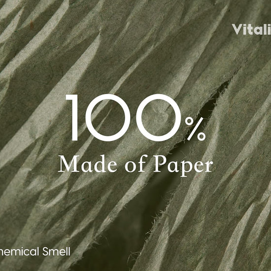 Vitalizart Crinkle Paper Ribbon 1.5" x 75 Yards, Reusable Recyclable Easy Tear (Green Nude & White) - Vitalizart