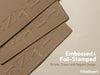 Vitalizart Thank You Cards with Envelopes, 16 Pcs, Thick Textured Cardstock,Light Brown Embossed Foil-Stamped Blank Cards for Business & Special Occasions - Vitalizart