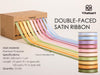 Vitalizart Ribbons for Crafts 3/8" x 100Yd Satin Ribbon Double Face Gift Wrapping Pastel 10 Colours