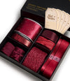 Vitalizart Luxury Purple Ribbon Set – 40 Yards(9 Textures)9 Red Ribbons 40Yd - Vitalizart