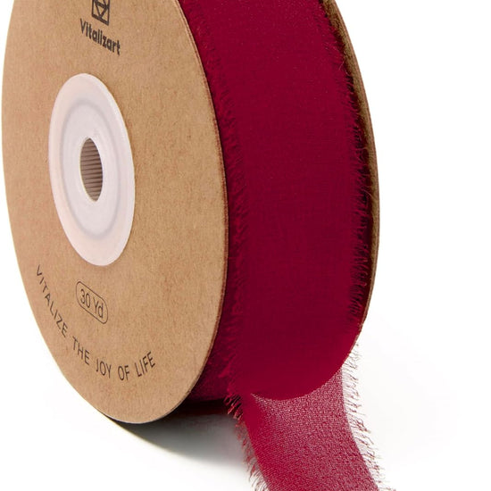 KINBOM 3 Rolls Chiffon Ribbon, 3.8cm x 5m Handmade Fringe Chiffon Silk Ribbon for Photography Modeling, Background Decoration (Wine Red KINBOM 3 Rolls Chiffon Ribbon, 3.8cm x 5m Handmade Fringe Chiffon Silk Ribbon for Photography Modeling, Background Decoration (Wine Red