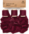 Silk Satin Ribbon with Wooden Spool 1.5" x 15 Yd (Burgundy Red) - Vitalizart