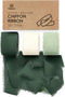 FRINGE CHIFFON SILK RIBBON 1" X 21YD (Cream & Green)