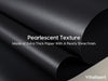 Vitalizart Pearlescent Holographic Wrapping Paper Set with Silky Satin Ribbon – Black Paper & Black RIbbons