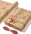 Vitalizart Write - On Calendar Birthday Wrapping Paper Set 17" With 5 - Yard Twine Recyclable Customizable Gift Wrap - Vitalizart