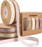 Double Face Satin Ribbon 3/8"x 50Yd (Nude & Pink)