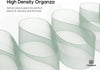 Vitalizart Organza Ribbon 1.5" x 30 Yd Cream White Rose Gold & Dusty Green Sheer(White Rose Gold & Green) - Vitalizart