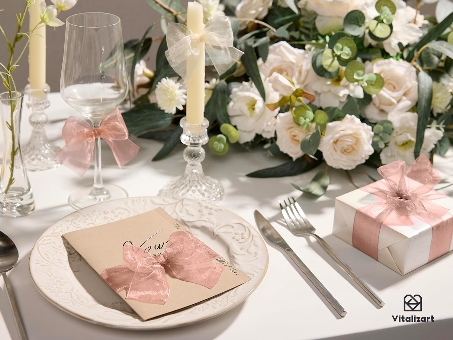 ORGANZA SHEER RIBBON 1.5“ X 30 YD(Rose Gold) - Vitalizart