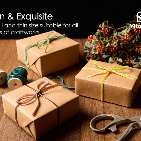 Thin Velvet Ribbon 1/8" x 30 Yard Christmas Decoration Tree Ornaments (Sage Green) - Vitalizart