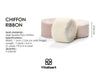 Chiffon Silk Ribbon 1" x 21 Yd (Nude & White) - Vitalizart