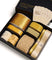 Vitalizart Luxury Purple Ribbon Set – 40 Yards(9 Textures)9 Gold Ribbons 40Yd