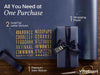Vitalizart Pearlescent Holographic Wrapping Paper Set with Silky Satin Ribbon – Navy Paper & Blue Ribbons