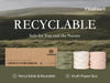 Vitalizart Crinkle Paper Ribbon 1.5" x 75 Yards, Reusable Recyclable Easy Tear (Green Nude & White) - Vitalizart