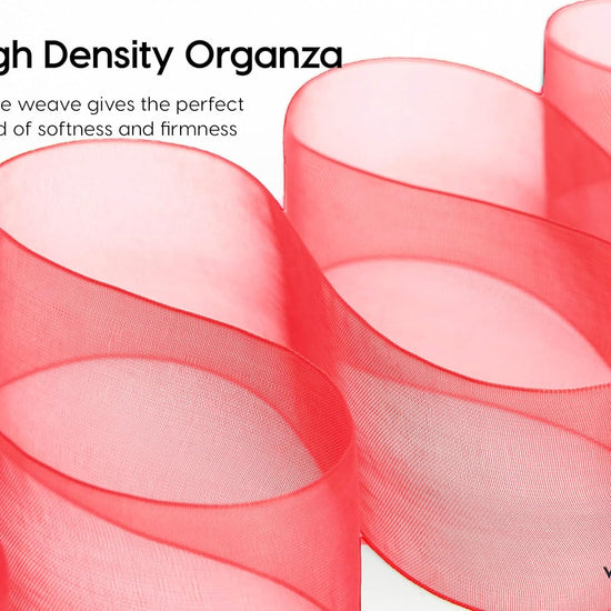 ORGANZA SHEER RIBBON 1.5“ X 30 YD(Red) - Vitalizart