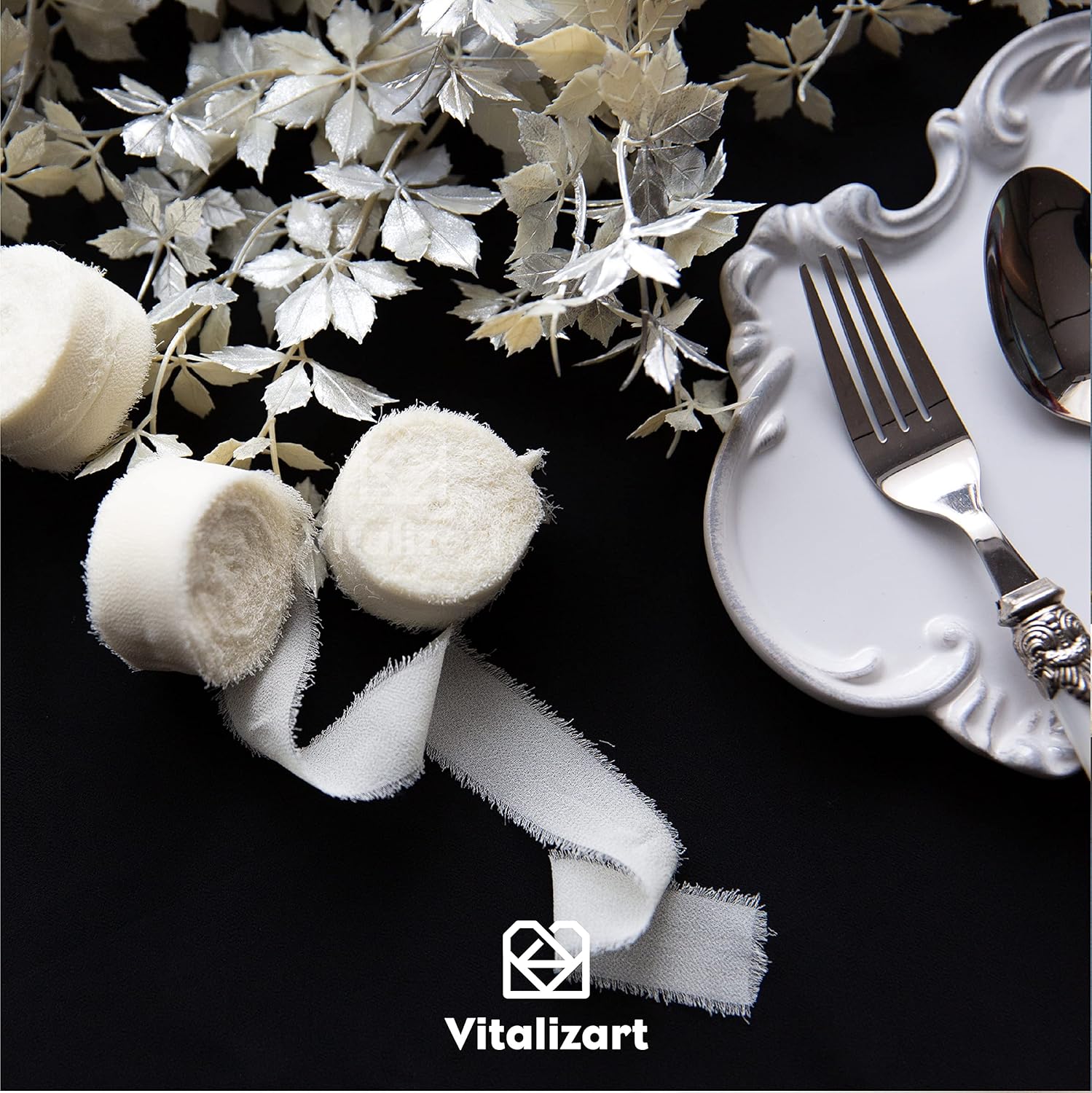 FRINGE CHIFFON SILK RIBBON 1