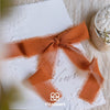 FRINGE CHIFFON SILK RIBBON 1" X 21YD(Terracotta) - Vitalizart