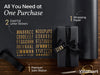 Vitalizart Pearlescent Holographic Wrapping Paper Set with Silky Satin Ribbon – Black Paper & Black RIbbons