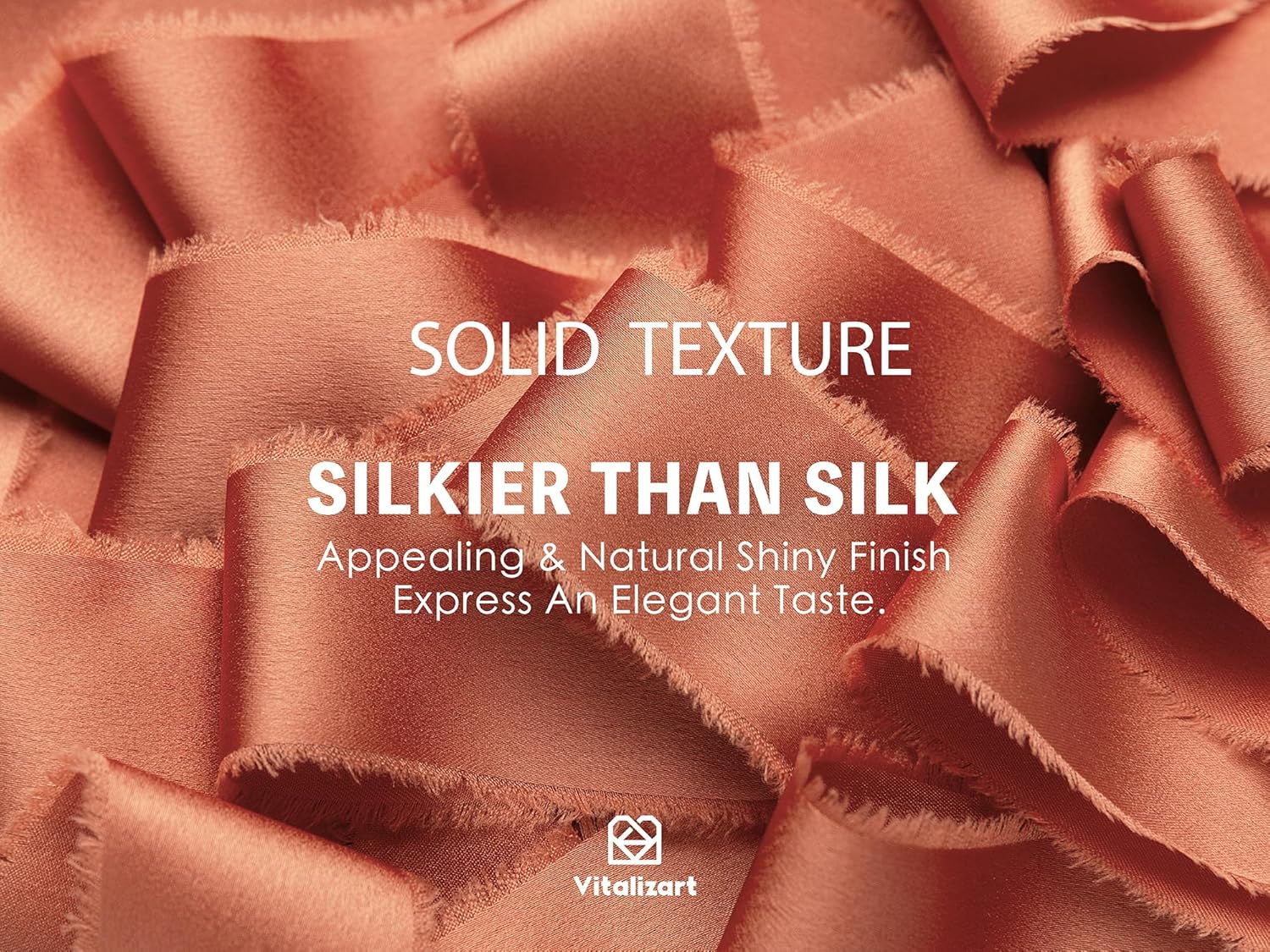 Silk Satin Ribbon with Wooden Spool 1.5” x 15 Yd (Burnt Orange) - Vitalizart