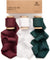 Frayed Fringe Crepe Silk Satin Ribbon 1" x 21 Yard (Red Green White)