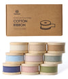 Cotton Ribbon Handmade Fringe 5/8" x 63 Yd 9 Rolls (Mixed Color) - Vitalizart