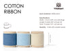 Cotton Ribbon Handmade Fringe 1.5" x 15 Yd (Blue & Cream) - Vitalizart