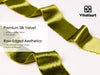 Frayed Edges Glossy Velvet Ribbon For Christmas 1.5"x 4.5YD (Green & White) - Vitalizart