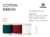 Cotton Ribbon Handmade Fringe 1.5" x 15 Yd (White Red Green) - Vitalizart