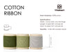Cotton Ribbon Handmade Fringe 1.5" x 15 Yd (Green & Incanus) - Vitalizart