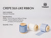 Frayed Fringe Crepe Silk Satin Ribbon 1" x 21 Yard (Blue & White) - Vitalizart