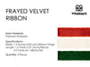 Frayed Edges Glossy Velvet Ribbon For Christmas 1.5"x 4.5YD (Christmas Color) - Vitalizart