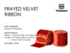 Frayed Edges Glossy Velvet Ribbon For Christmas 1.5"x 5YD (Rust Red) - Vitalizart