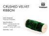 Velvet Ribbon for Christmas Frayed Edges Glossy 1" X 5 YD (Green) - Vitalizart